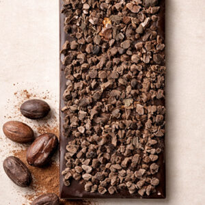 Luxe Chocolate Dark Chocolate Cacao Nibs Chocolate Bar | Box of 8